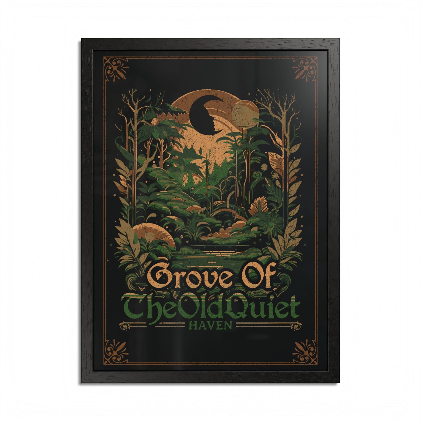 Grove of the Old Quiet Framed Print | Vintage Forest Wall Art