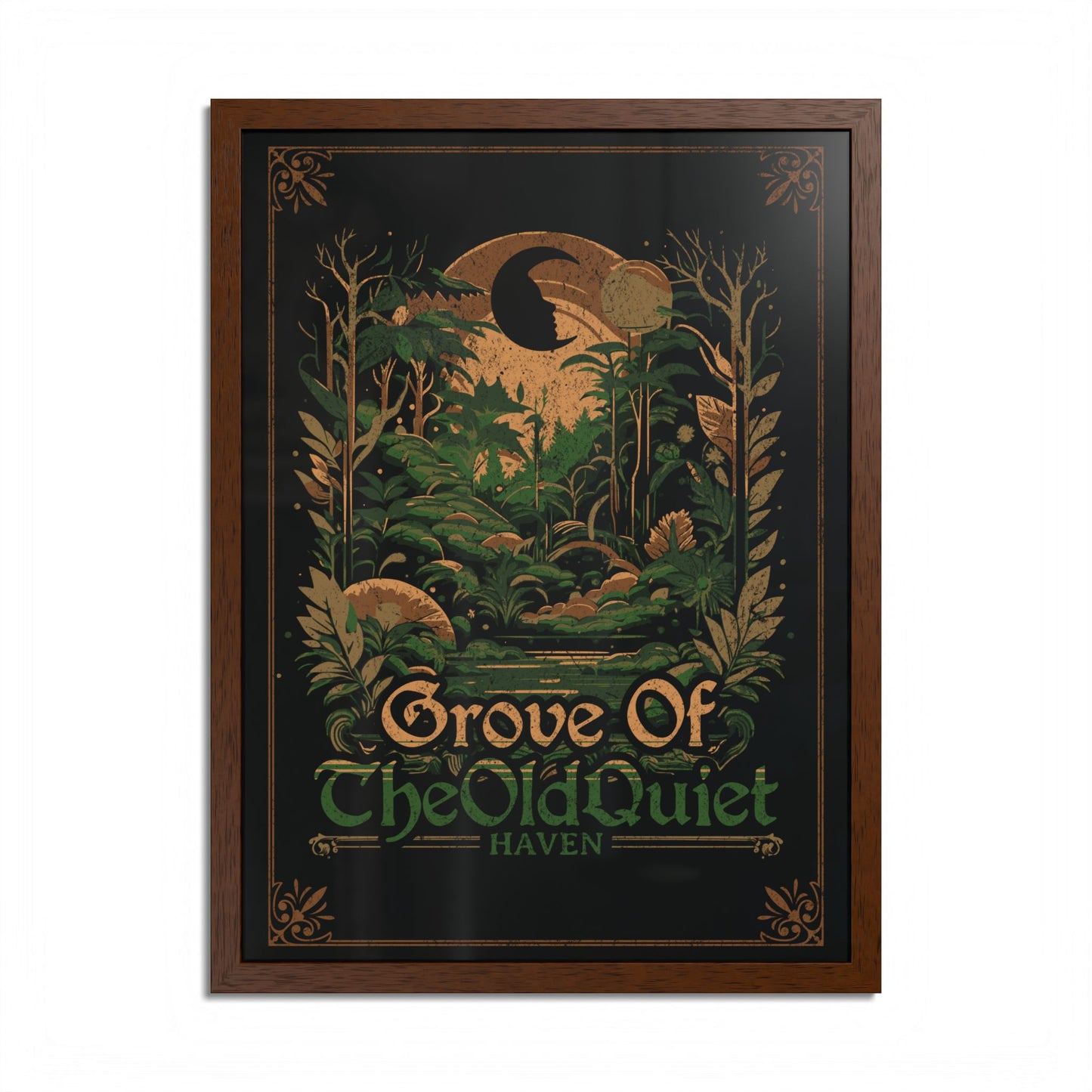 Grove of the Old Quiet Framed Print | Vintage Forest Wall Art