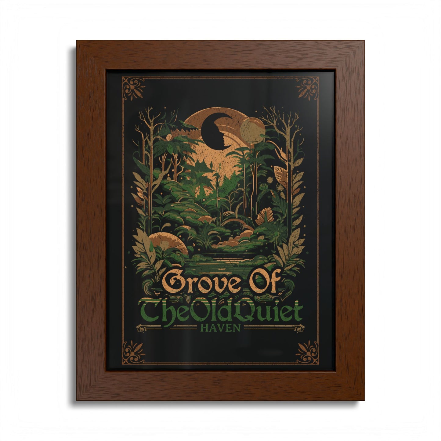 Grove of the Old Quiet Framed Print | Vintage Forest Wall Art