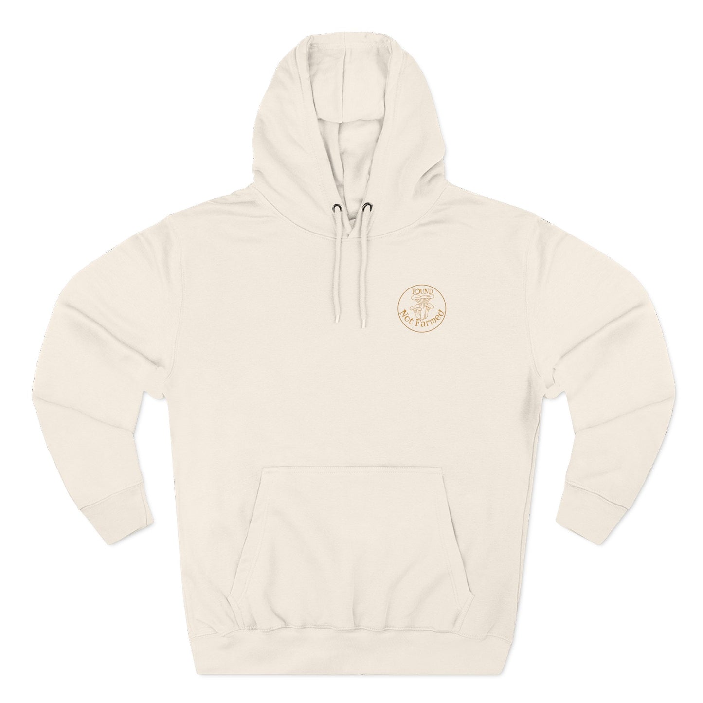 Chanterelle Field Seal Hoodie — Golden Fungi Graphic Fleece Pullover