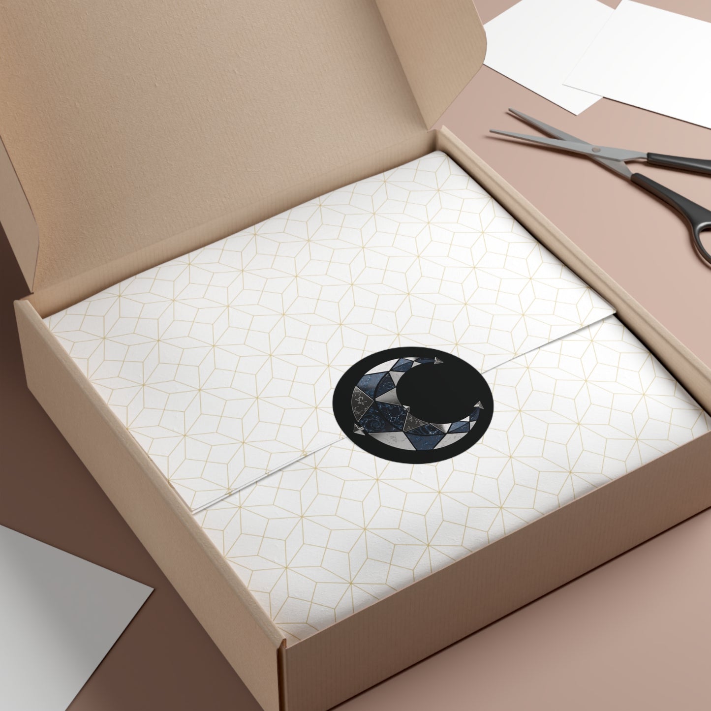 Nocturne Crescent — Geometric Lunar Vinyl Sticker