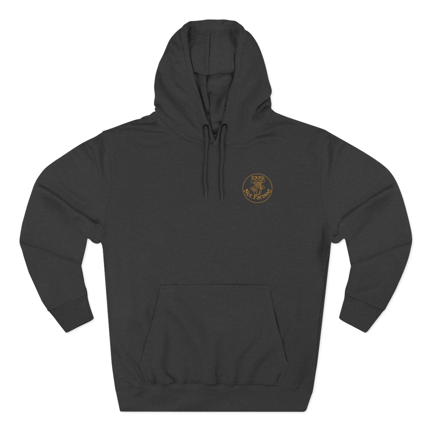 Chanterelle Field Seal Hoodie — Golden Fungi Graphic Fleece Pullover