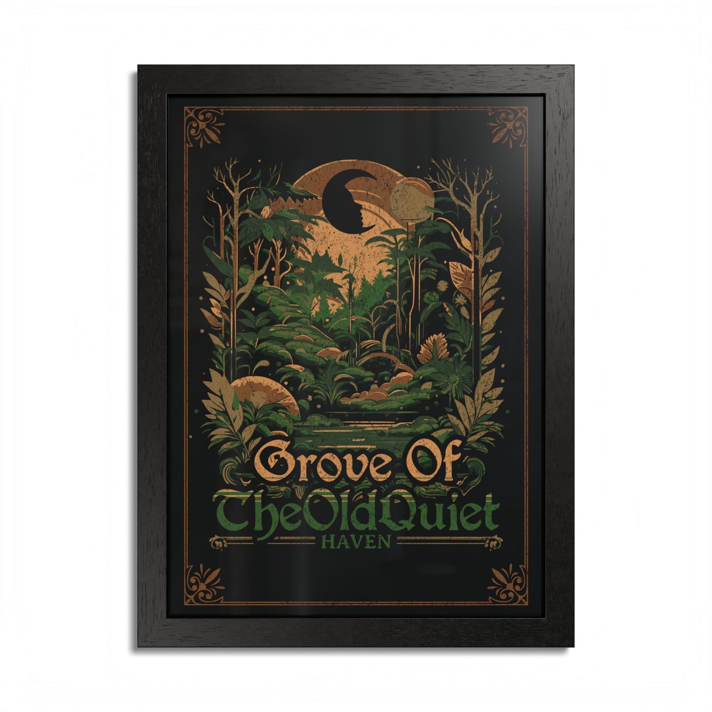 Grove of the Old Quiet Framed Print | Vintage Forest Wall Art