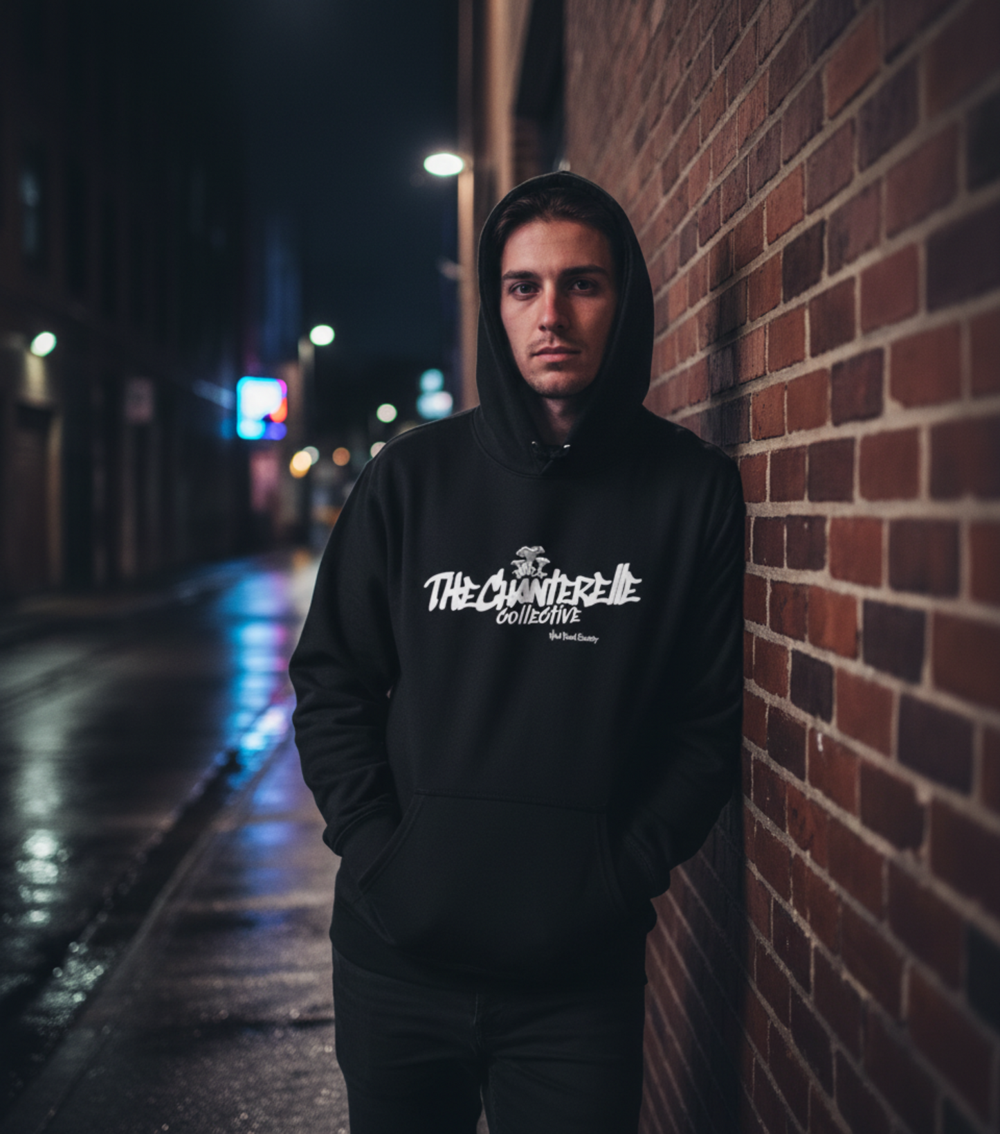 The Chanterelle Collective Hoodie — Wild Food Society Collection (Dark Color Vibe)