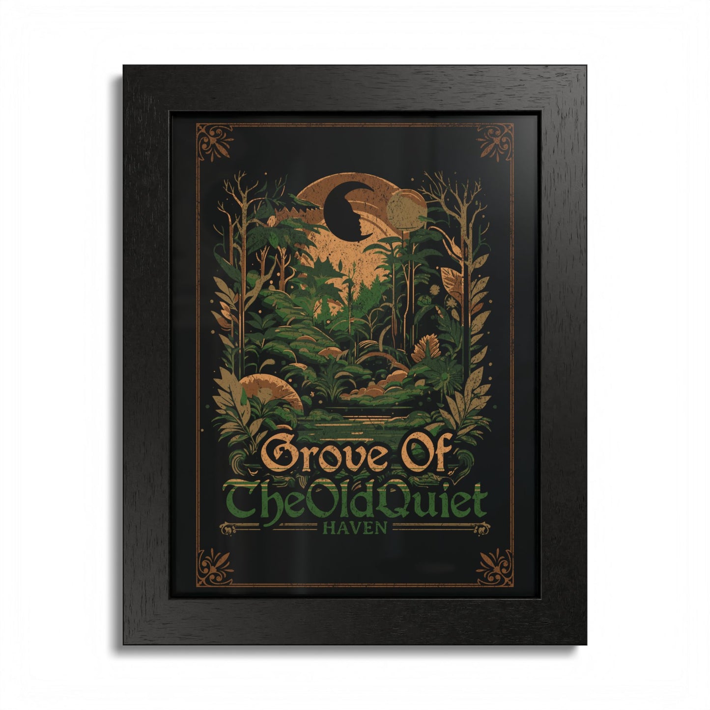 Grove of the Old Quiet Framed Print | Vintage Forest Wall Art