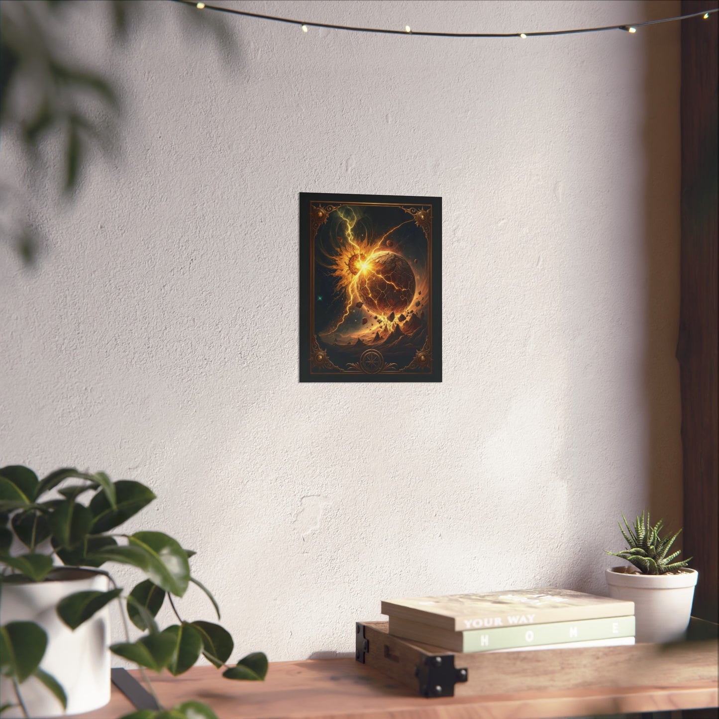 Celestial Cataclysm Wall Art — Exploding Planet Cosmic Print