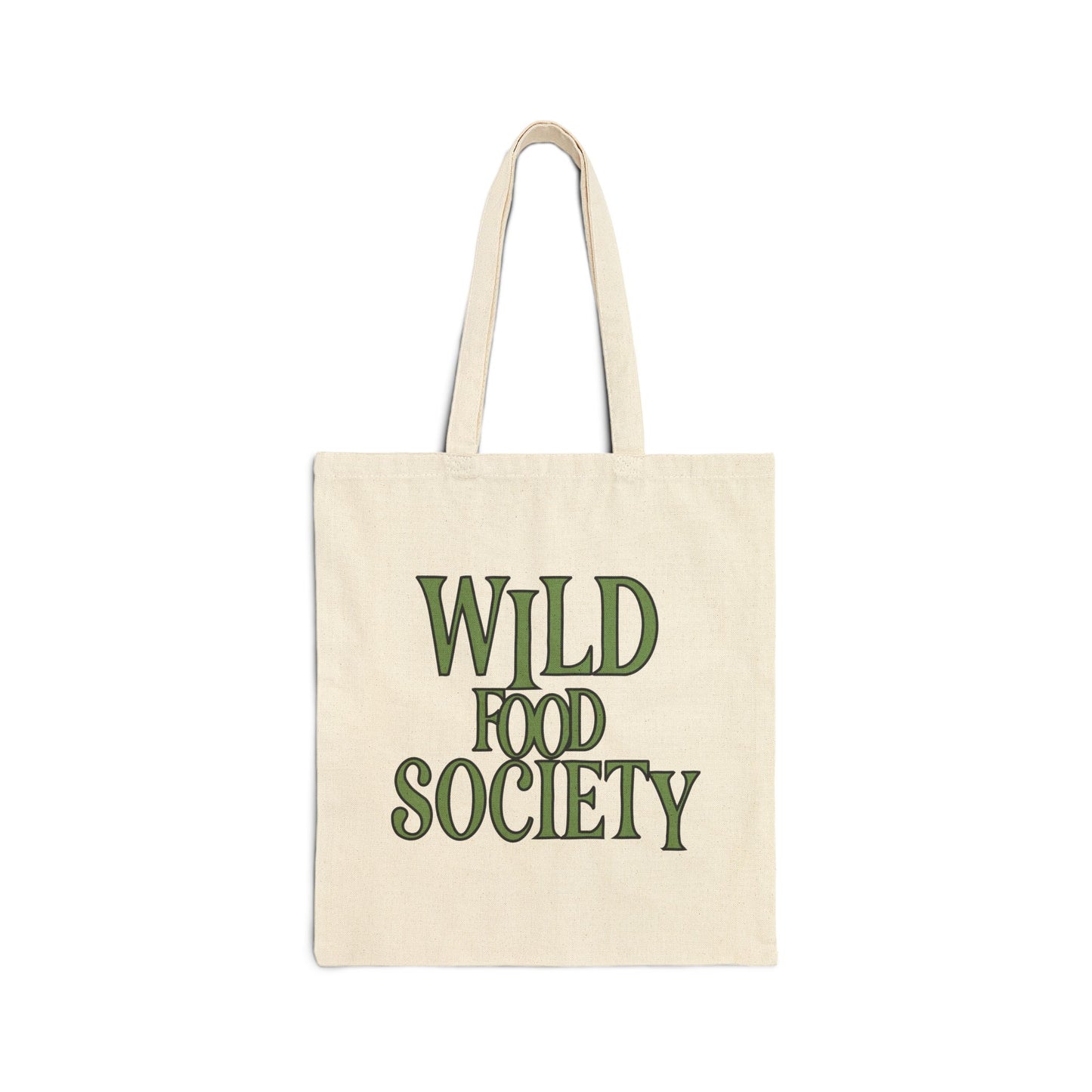 Wild Food Society Canvas Tote Bag for Farmers Market & Grocery Runs