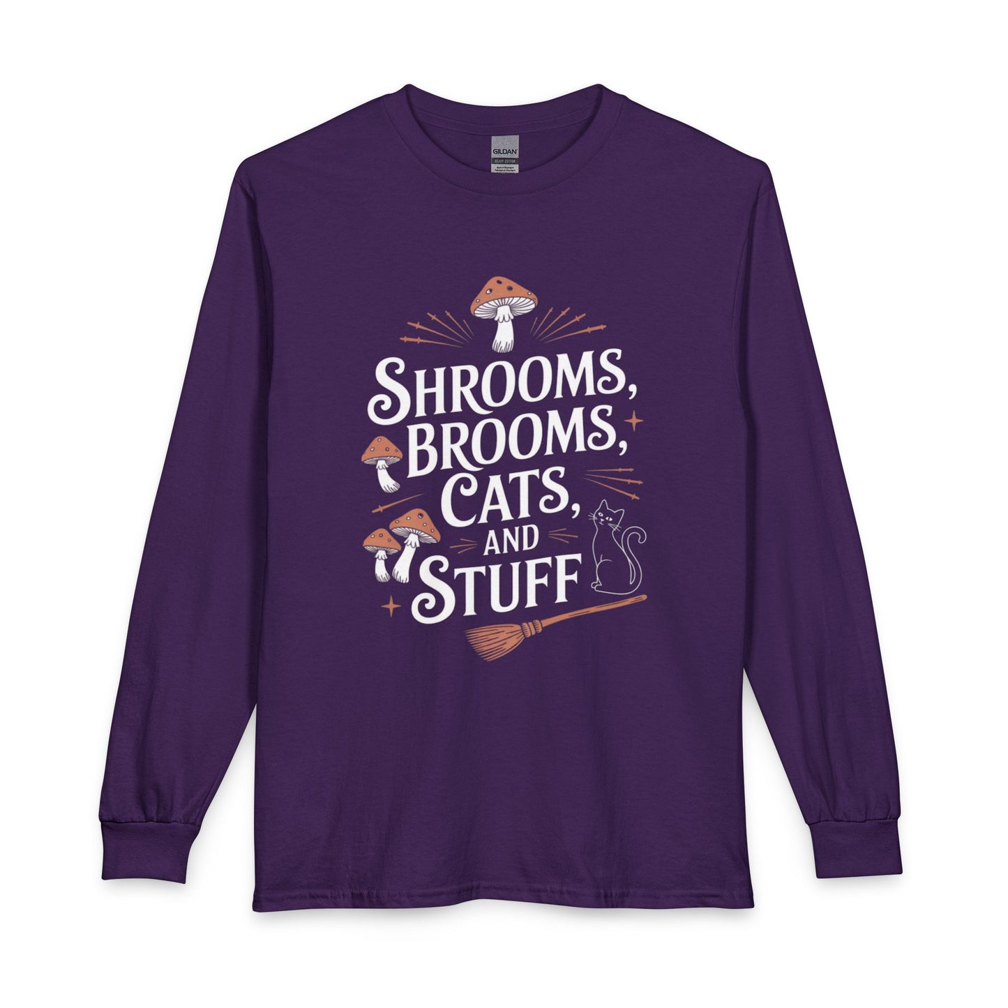 Shrooms, Brooms, Cats & Stuff Long Sleeve Shirt
