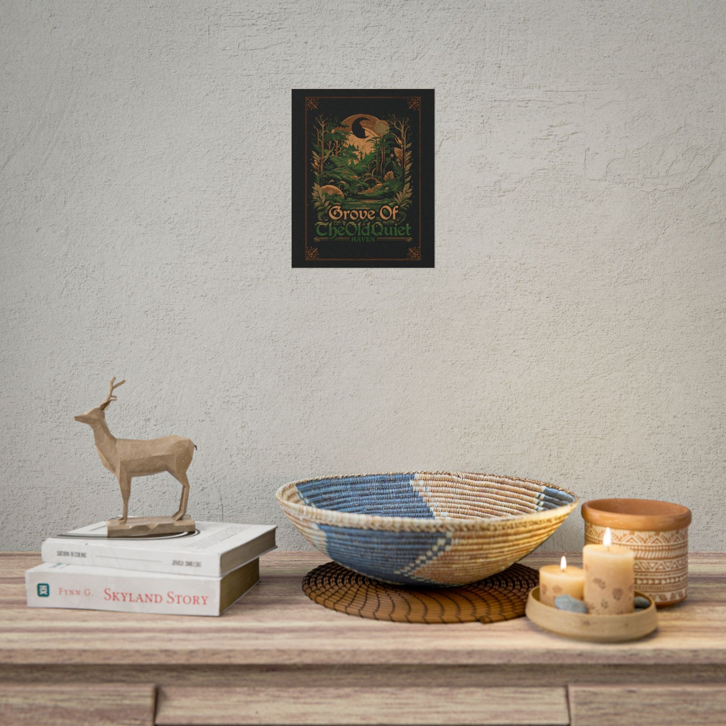 Grove of the Old Quiet Poster | Vintage Forest Moon Art Print
