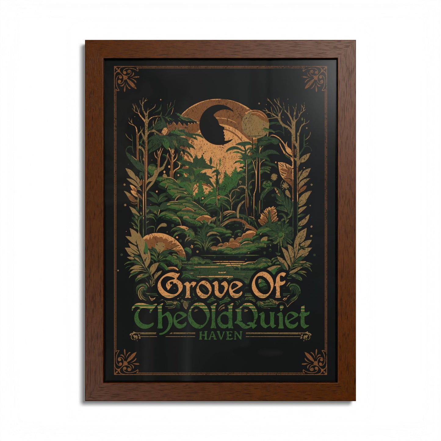 Grove of the Old Quiet Framed Print | Vintage Forest Wall Art