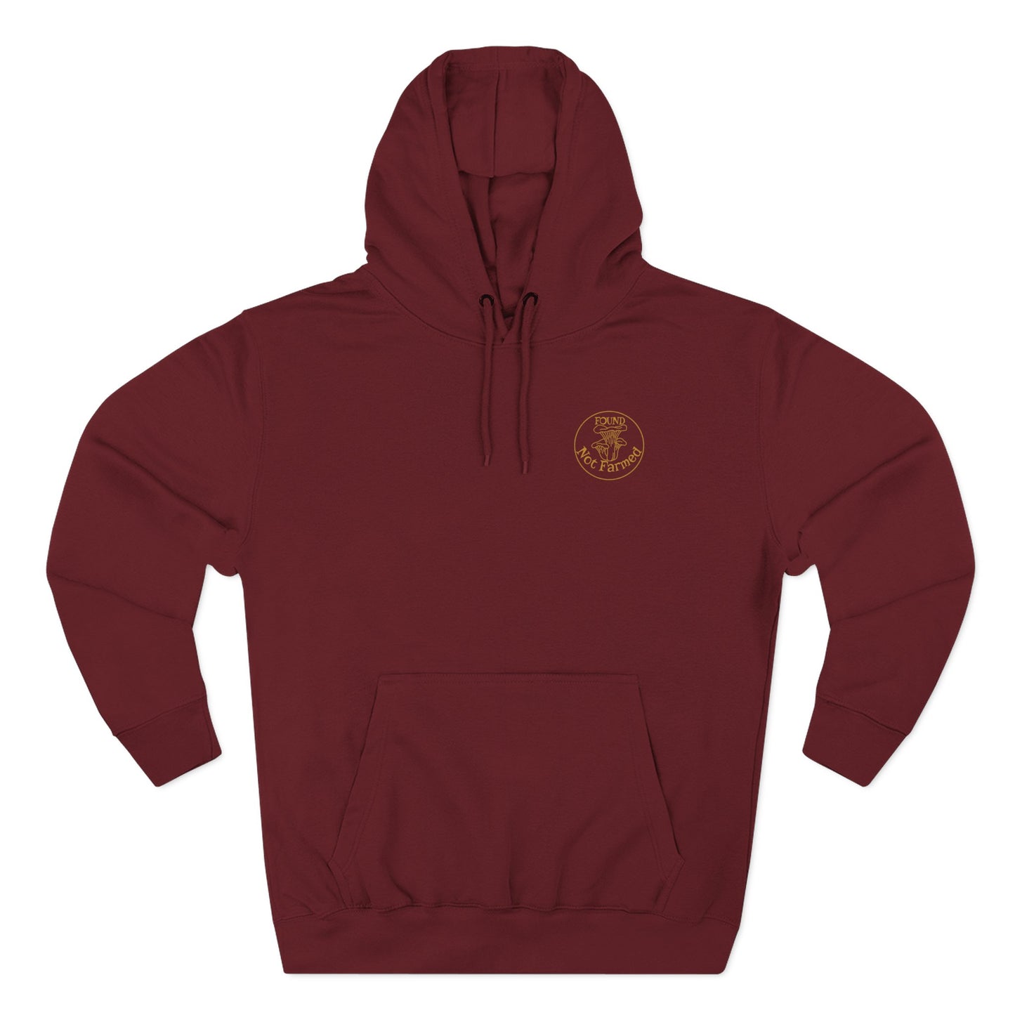 Chanterelle Field Seal Hoodie — Golden Fungi Graphic Fleece Pullover