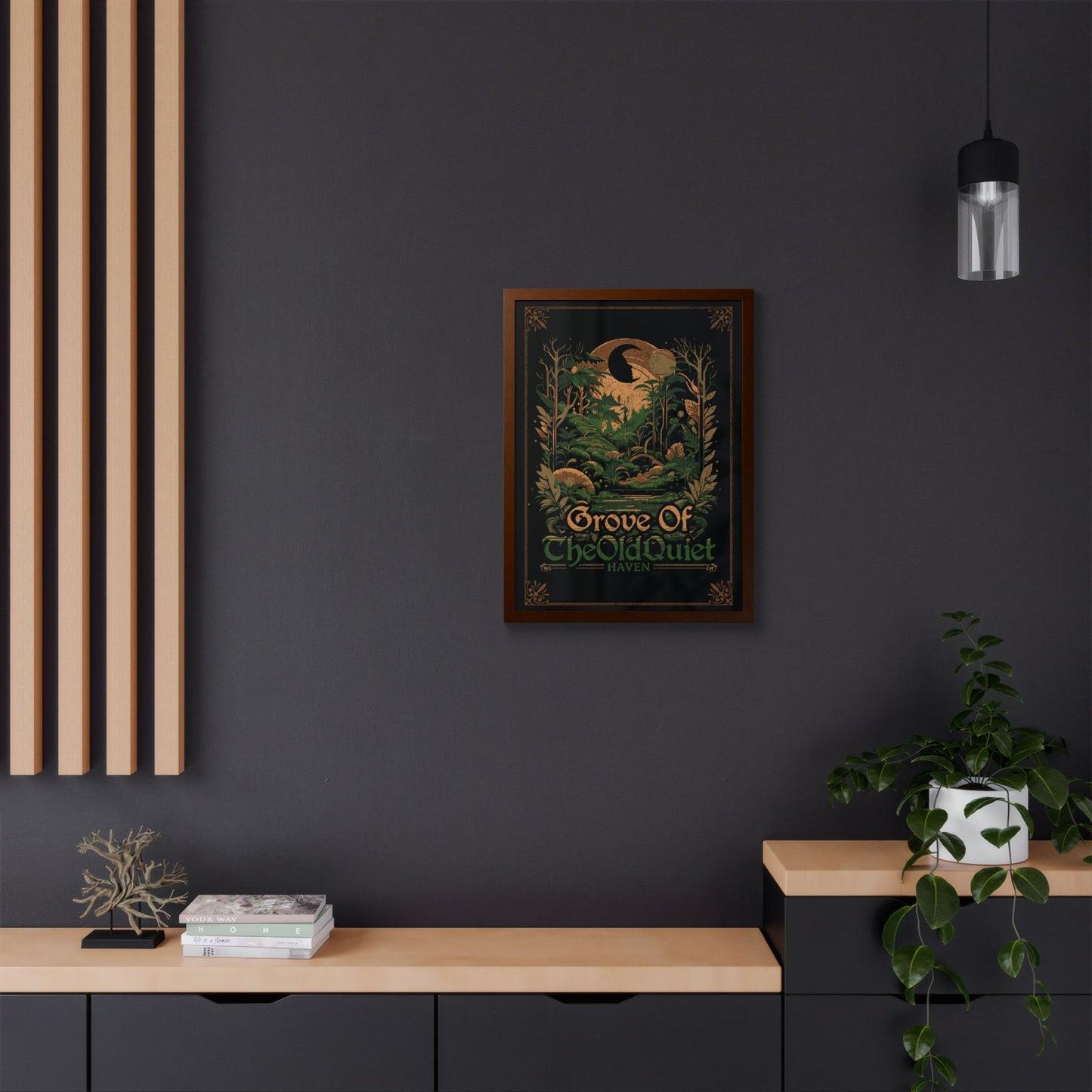 Grove of the Old Quiet Framed Print | Vintage Forest Wall Art